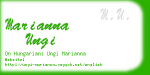 marianna ungi business card